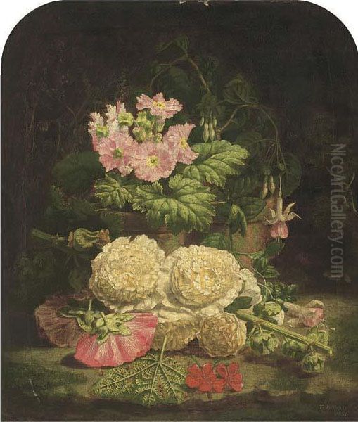 Summer Flowers On A Mossy Bank - view 1