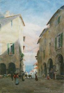 A Winter Evening, Lake Maggiore by Charles Nathaniel Worsley