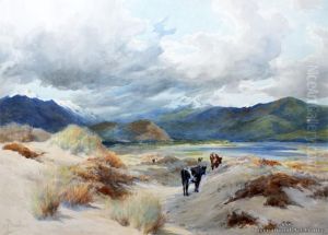 Sands At Pohara, Golden Bay by Charles Nathaniel Worsley