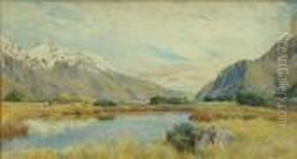 View Of Alake In Mountainous Valley - view 1