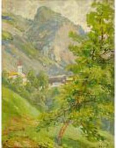 Paesaggio Tra Le Montagne by Carlo Wostry