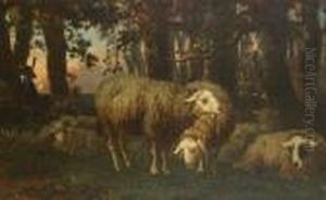 Resting Shepherd by Edouard Woutermaertens