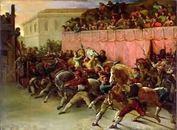 The Riderless Racers at Rome - view 1