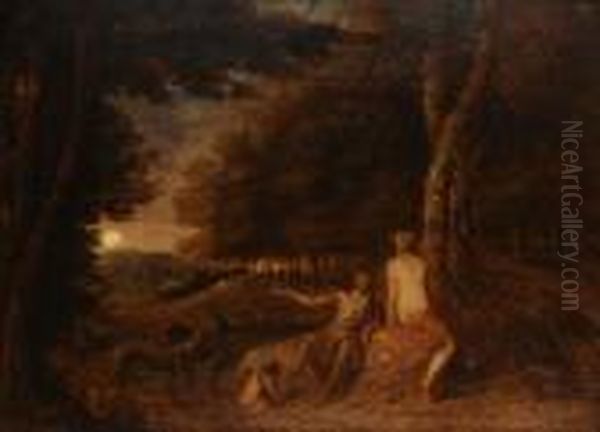 Venus And Apollo In A Moon Landscape - view 1