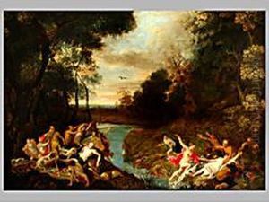 Diana Und Ihre Nymphen Werden Durch Faune Beim Baden Uberrascht