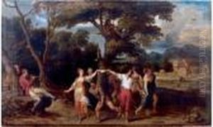 Jeu De Foulard Dans Un Paysage by Frans Wouters