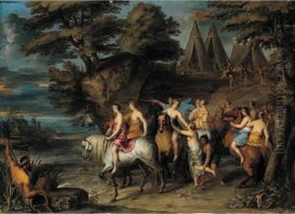 Cloelia And Her Companions Escaping From The Etruscans - view 1