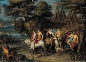 Cloelia And Her Companions Escaping From The Etruscans by Frans Wouters