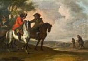 Drei Reiter In Einer Landschaft by Pieter Wouwermans or Wouwerman