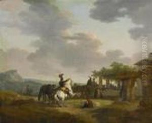 Group Of Riders by Pieter Wouwermans or Wouwerman