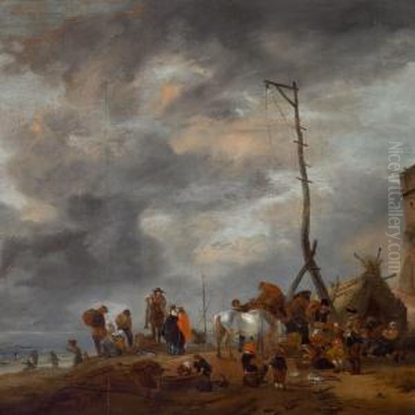 Figures On The Beach - view 1