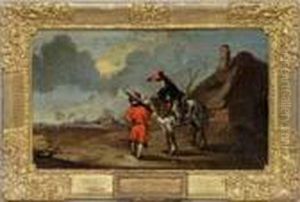 Reiter Undmusketier Vor Einem Gehoft by Pieter Wouwermans or Wouwerman