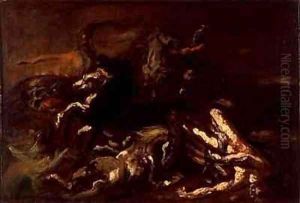 The Death of Hippolytus by Theodore Gericault