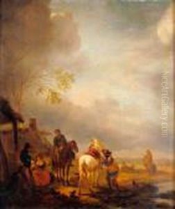 La Halte Des Cavaliers by Pieter Wouwermans or Wouwerman