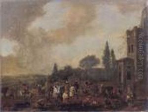 Le Depart Pour La Chasse Au Faucon by Pieter Wouwermans or Wouwerman