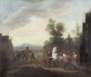 Zugeschrieben
Ruckkehr Von Der Jagd. by Pieter Wouwermans or Wouwerman