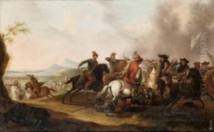 Batalj by Pieter Wouwermans or Wouwerman
