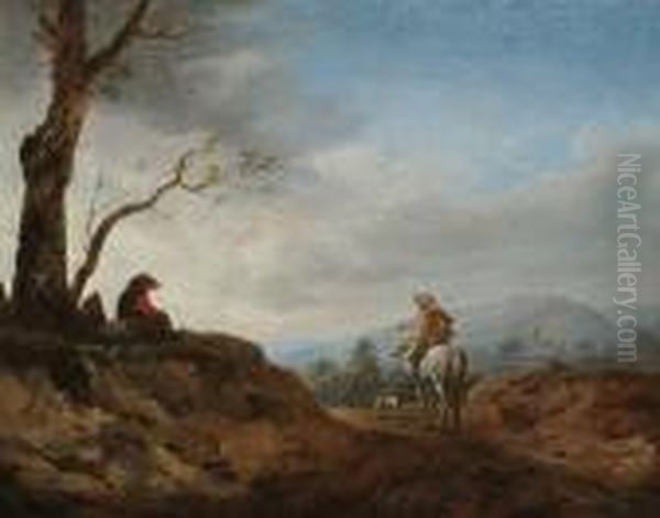 A Huntsman And His Dogs On A Track - view 1