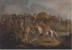 The Skirmish by Pieter Wouwermans or Wouwerman