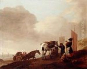 Beach by Pieter Wouwermans or Wouwerman