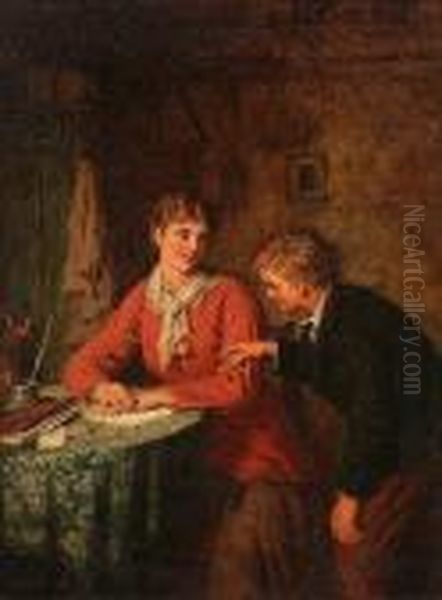 Cooking Apples By The Fireside; A Secret Letter - view 1