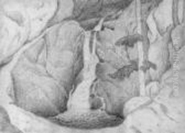 Waldstuck Mit Wasserfall - view 1
