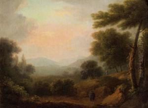 Landschaft In Der Dammerung by Michael Wutky