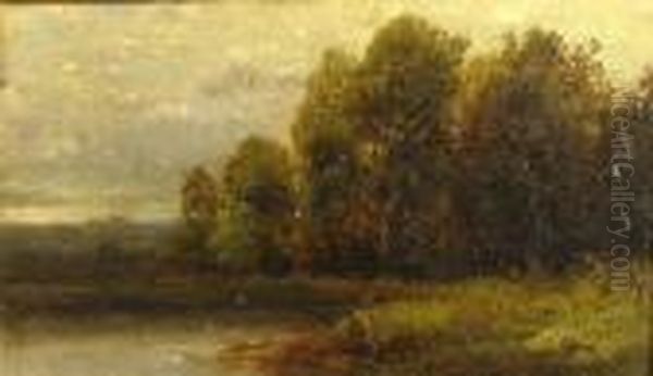 Pond By A Stand Of Trees - view 1