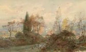 View In The Adirondacks. by Alexander Helwig Wyant