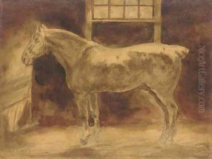 A horse in a stable