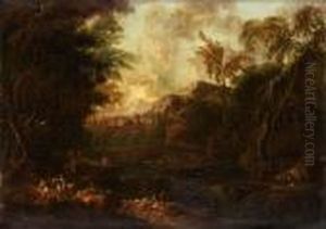 Landskap Med Jaktsallskap by Jan Wyck