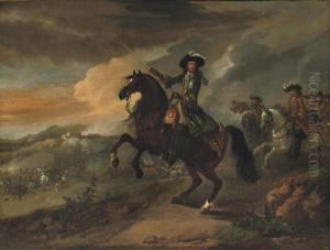 William Iii Leading His Troops At The Battle Of Namur by Jan Wyck