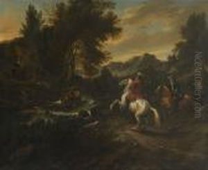 Hirschjagd. by Jan Wyck