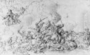 Reitergefecht Vor Einer Festung. by Jan Wyck