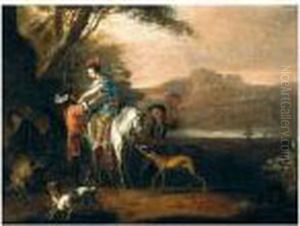 An Elegant Company Resting After A Hunt by Jan Wyck