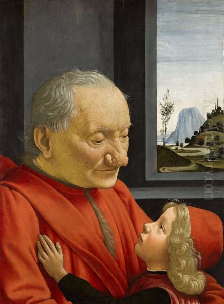 An Old Man and His Grandson c. 1490 by Ghirlandaio Domenico