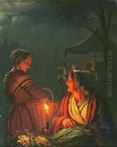 Women At A Night Market by Arnoud Wydeveld