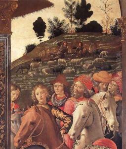 Adoration of the Magi (detail 5) 1488 by Ghirlandaio Domenico