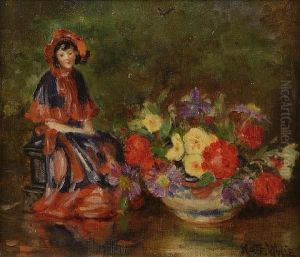 Vase Of Flowers And Figurine