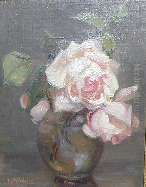 Pink Roses In A Vase - view 1