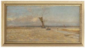 Rowing To Shore by Charles William Wyllie