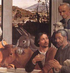 Adoration of the Shepherds (detail 1) 1482-85