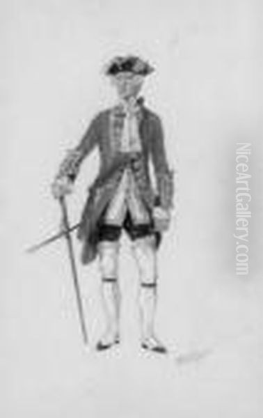 R.a. "uniformen". Vier
Aquarelle, Tlw. Mit Weis Abgemischt. Sign. Ba: 34 X 21,5 Cm. Rahmen - view 1