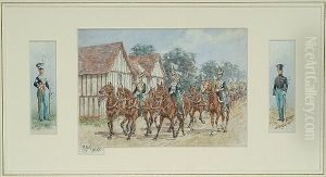 A Cavalry Troop; 79th Highlanders by Reginald Wymer