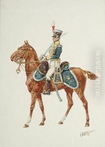 An Officer Of The 12th Lancers, With A Sketch Verso