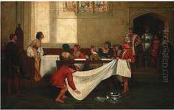 ''during Dinner Her Ladies, Who 
Knew What Was Coming, Durs Hardly Speak To Her. Scarcely Had The 
'surnap' Been Removed When The Duke Of Norfolk, And One Or Two Lords Of 
The Council, Entered Her Presence, Accopanied By Sir William Kingston, 
The Con - view 1