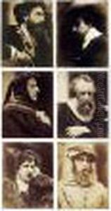 Six Costumed Studies - John Everett Millais by David Wilkie Wynfield