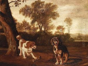 Two Dogs In A Landscape Two Dogs In A Landscape