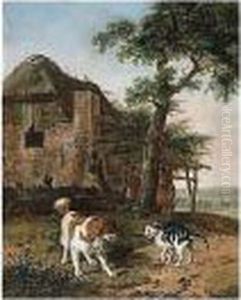 A Landscape With A Cat And A Dog A Landscape With A Cat And A Dog