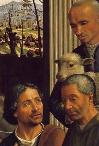 Adoration of the Shepherds (detail 2) 1482-85